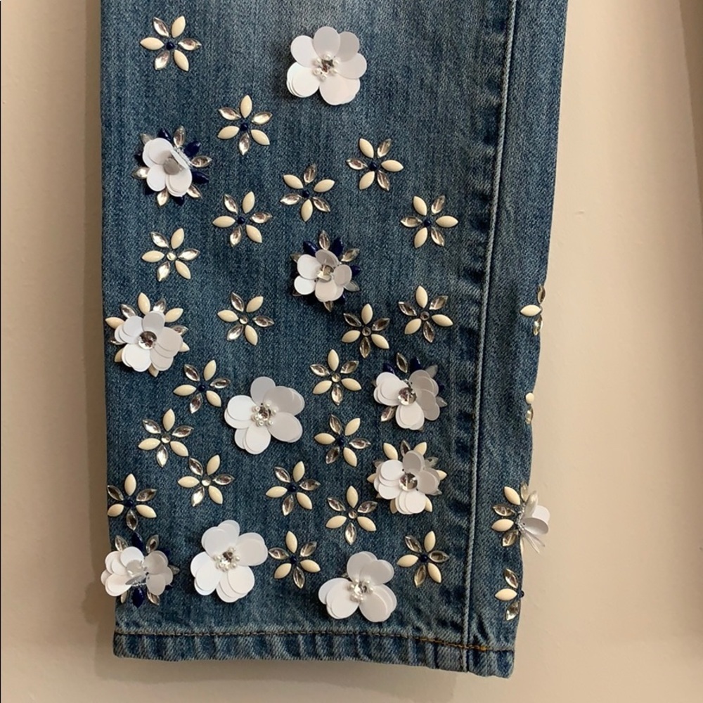 Michael‎ Kors - flower embellished crop jeans, 4 - Picture 7 of 14